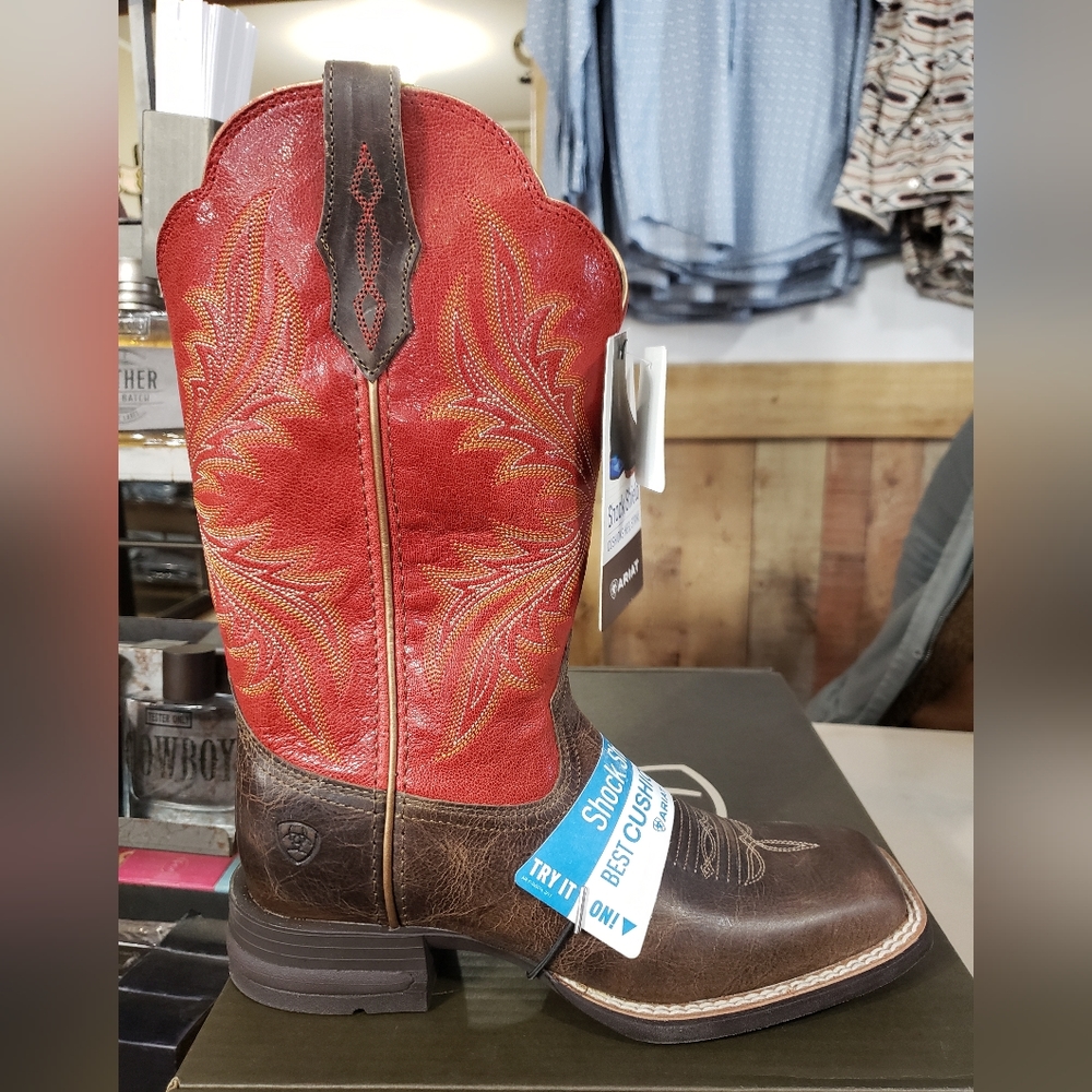 Ariat Women's West Bound Sable/ Heart Throb Red Boots